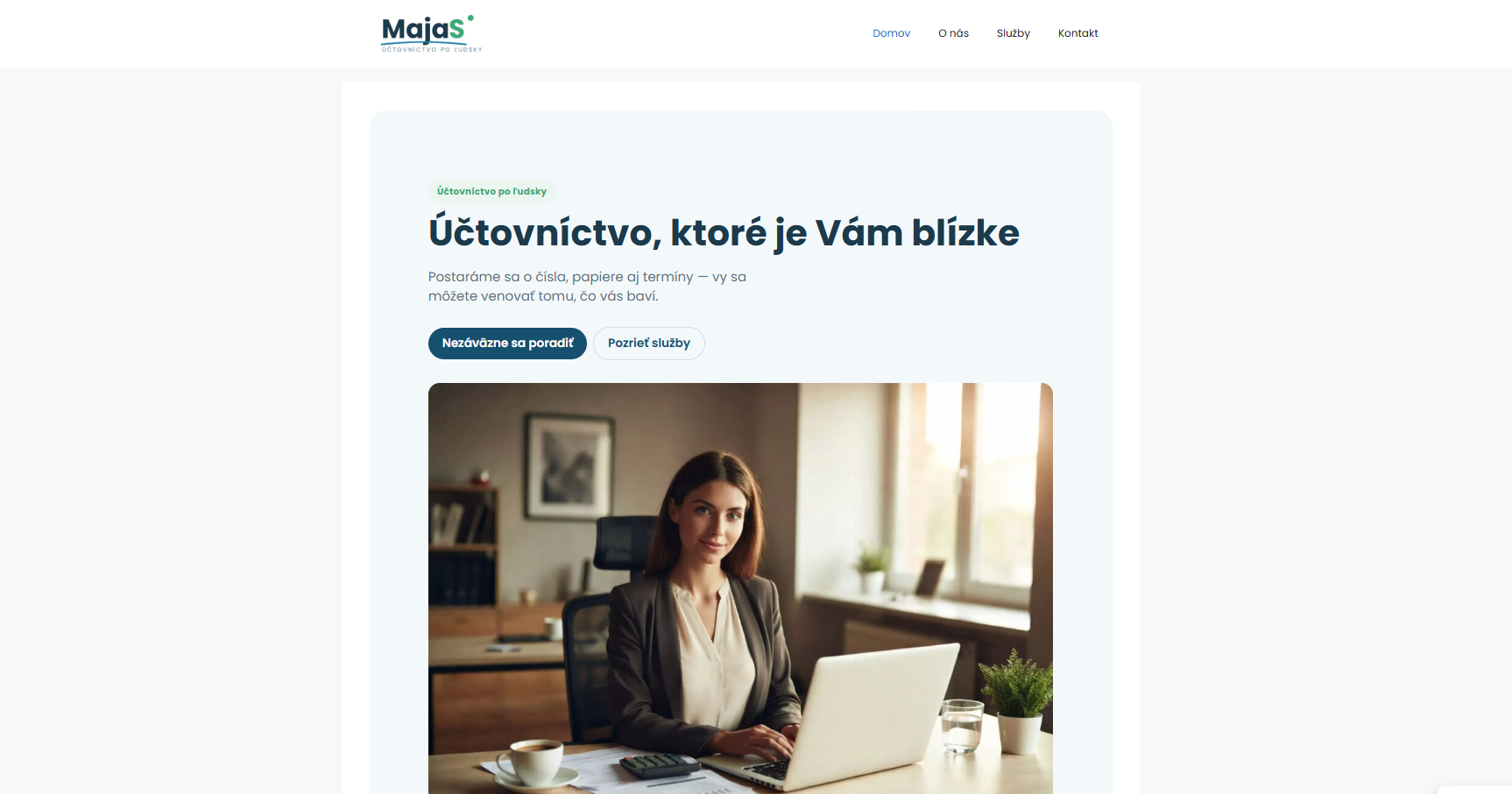 Náhľad webu MajaS.sk